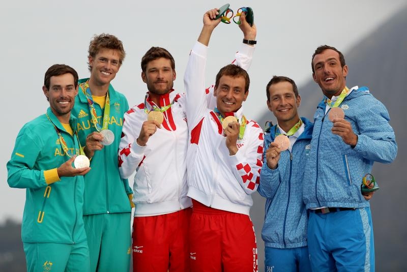 Rioe de Janeiro. Olimpijski prvaci u klasi 470, Šime Fantela i Igor Marenić. Photo. Igor Kralj/PIXSELL Rioe de Janeiro. Olimpijski prvaci u klasi 470, Šime Fantela i Igor Marenić. Photo. Igor Kralj/PIXSELL