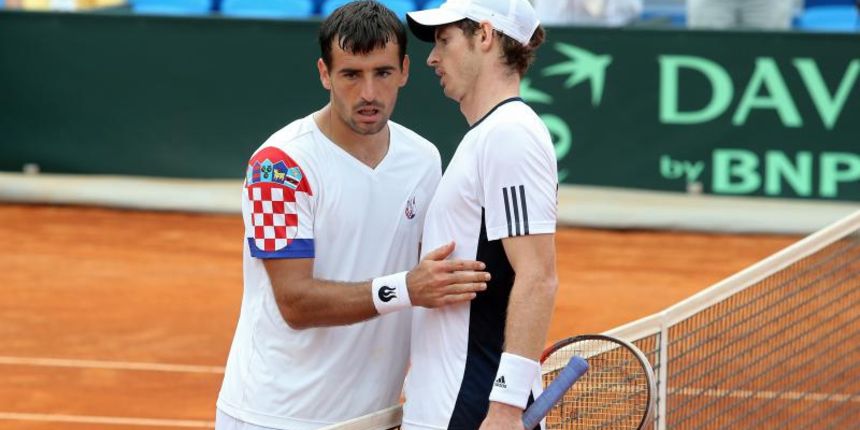 15.09.2013., stadion Stella Maris, Umag – Kvalifikacije za Svjetsku skupinu Davis cupa, Hrvatska – Velika Britanija, Ivan Dodig – Andy Murray. Photo: Sanjin Strukic/PIXSELL 15.09.2013., stadion Stella Maris, Umag – Kvalifikacije za Svjetsku skupinu Davis cupa, Hrvatska – Velika Britanija, Ivan Dodig – Andy Murray. Photo: Sanjin Strukic/PIXSELL