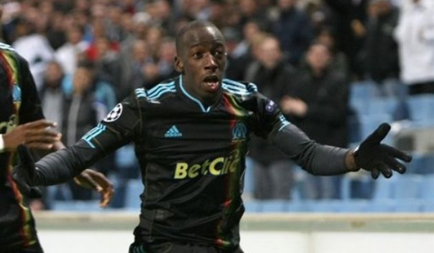 Marseille Senegalese defender Souleymane Diawara reacts after scoring against MSK Žilina (foto: AP Photo)