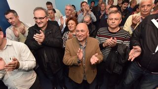 Praćenje izbornih rezultata u stožeru zadarskog HDZ-a, Foto: Dino Stanin/PIXSELL