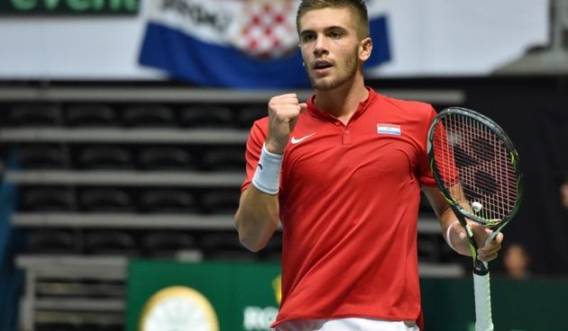 16.06.2016., Zadar – Davis Cup, Hrvatska – Francuska. Borna Coric – Richard Gasquet. Photo: Hrvoje Jelavic/PIXSELL