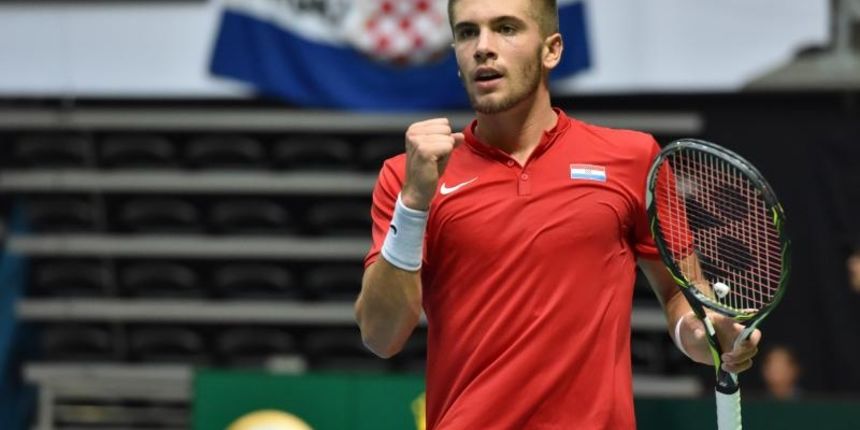 16.06.2016., Zadar – Davis Cup, Hrvatska – Francuska. Borna Coric – Richard Gasquet. Photo: Hrvoje Jelavic/PIXSELL