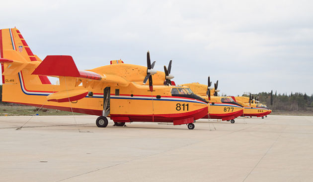 Protupožarna eskadrila 93. ZB Zemunik, Canadair CL 415, foto: Leo Banić