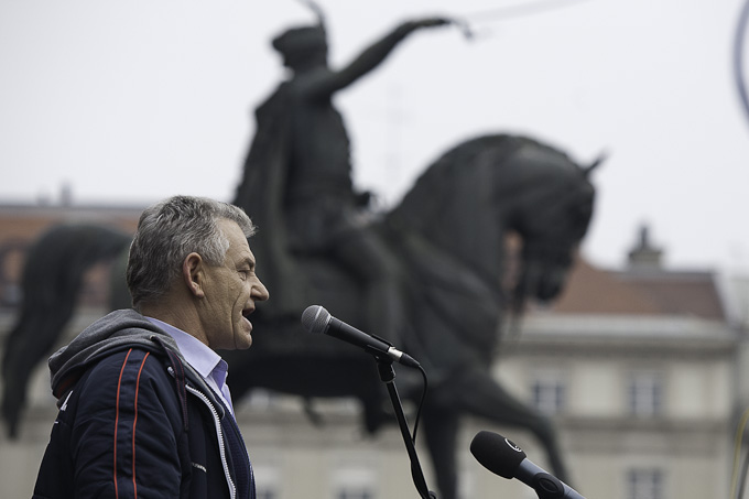 Zadarski branitelji na prosvjedu u Zagrebu 26. veljace 2011, Foto: Leo Banic Zadarski branitelji na prosvjedu u Zagrebu 26. veljace 2011, Foto: Leo Banic