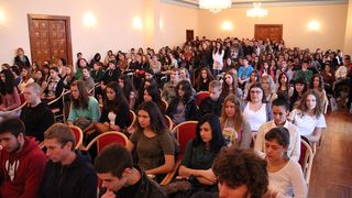 Susret studenata prve godine studija s Rektorom, foto: Iva Perinčić