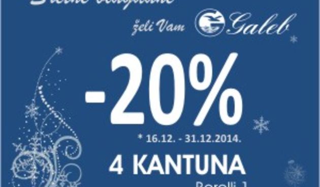 Blagdanski popust 20% u Galeb shopu!