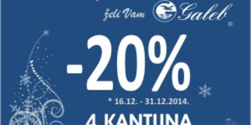 Blagdanski popust 20% u Galeb shopu!