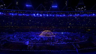 London, 270712.
Olimpijski stadion.
Svecano otvaranje Olimpijskih Igra u Londonu.
Na fotografiji: .
Foto: Drago Sopta / CROPIX