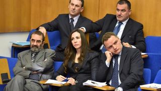 Zadar – Sjednica Gradskog vijeca Grada Zadra. Gradonacelnik Bozidar Kalmeta i zamjenik Zvonimir Vrancic. Reno Sinovcic. Joso Nekic. Danijel Kasap.Photo: Dino Stanin/PIXSELL