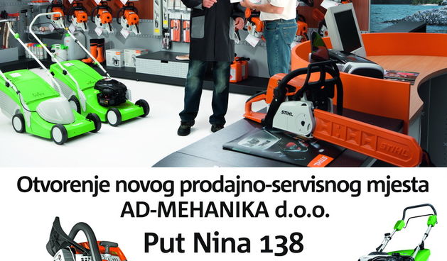 AD-Mehanika 10. lipnja otvara prodajni centar na Putu Nina 138.