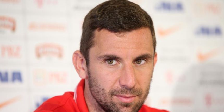 24.05.2014., Bad Tatzmannsdorf, Austrija – Konferencija za novinare hrvatske nogometne reprezentacije u sklopu priprema za Svjetsko prvenstvo 2014. u Brazilu. Darijo Srna. Photo: Igor Kralj/PIXSELL