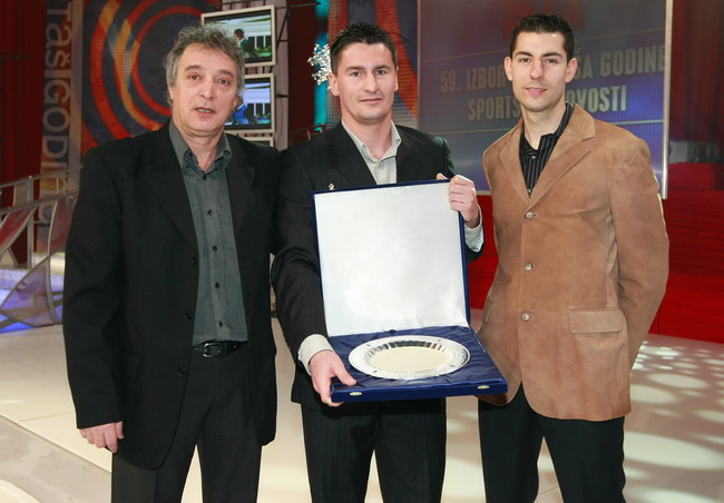 Zagreb, 261210.
HTV, studio Anton Marti, Prisavlje BB.
59. izbor sportasa 2010. godine u organizacij Sportskih novosti.
Na fotografiji: Rade Malevic i Zeljko Nojic.
Foto: Ronald Gorsic / CROPIX