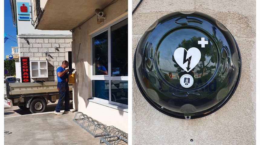 Općina Sv. Filip i Jakov kupila automatski vanjski defibrilator i postavila ga na rivi Općina Sv. Filip i Jakov kupila automatski vanjski defibrilator i postavila ga na rivi