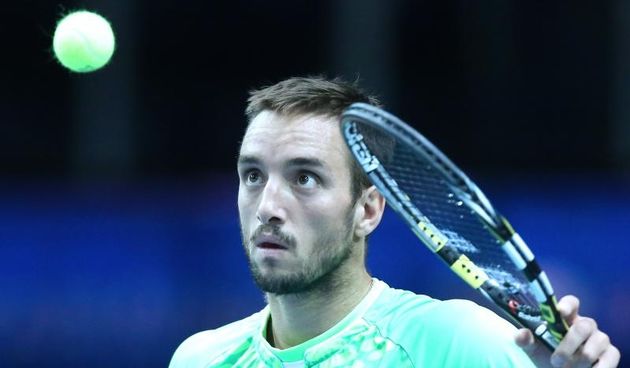 03.02.2015., Dom sportova, Zagreb – 10. ATP turnir PBZ Zagreb Indoors 2015, 1. kolo, Illya Marchenko (UKR) – Viktor Troicki (SRB). Viktor Troicki. Photo: Sanjin Strukic/PIXSELL