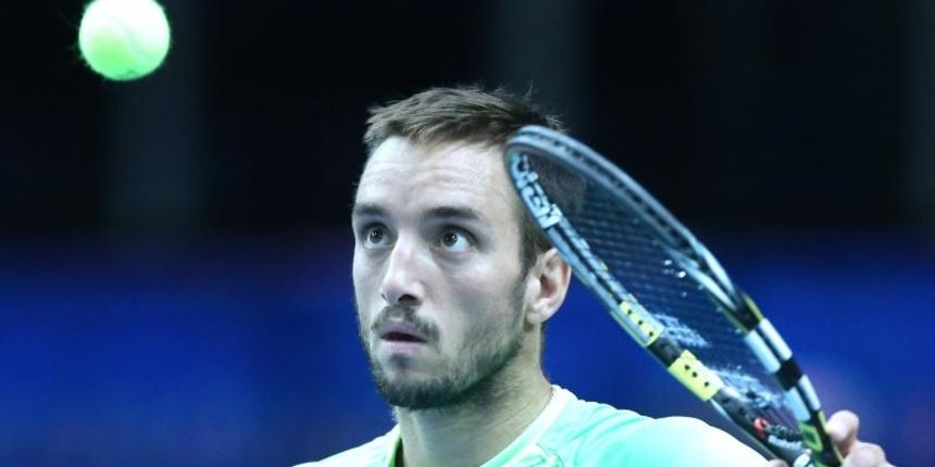 03.02.2015., Dom sportova, Zagreb – 10. ATP turnir PBZ Zagreb Indoors 2015, 1. kolo, Illya Marchenko (UKR) – Viktor Troicki (SRB). Viktor Troicki. Photo: Sanjin Strukic/PIXSELL 03.02.2015., Dom sportova, Zagreb – 10. ATP turnir PBZ Zagreb Indoors 2015, 1. kolo, Illya Marchenko (UKR) – Viktor Troicki (SRB). Viktor Troicki. Photo: Sanjin Strukic/PIXSELL