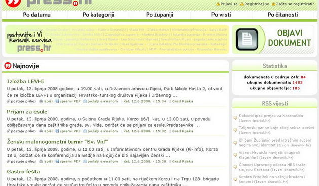 Press.hr – središnji nacionalni PR servis