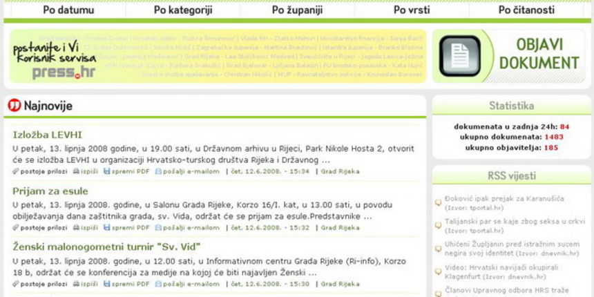 Press.hr – središnji nacionalni PR servis Press.hr – središnji nacionalni PR servis