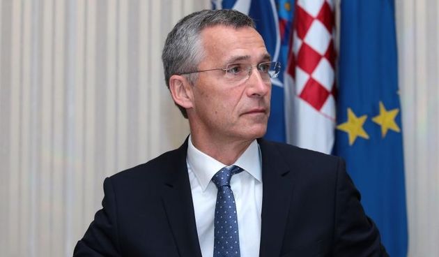 Predsjednik Vlade Republike Hrvatske Zoran Milanovic sastao se u Banski dvorima s glavnim tajnikom NATO-a Jensom Stoltenbergom. Photo: Patrik Macek/PIXSELL