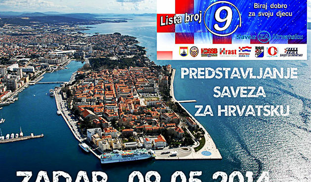 U Zadar dolazi predstaviti Savez za Hrvatsku