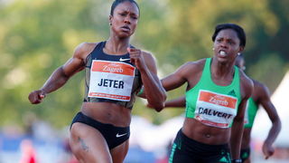 Zagreb, 130911.
IAAF World Challenge Zagreb 2011, 
61. memorijal Borisa Hanzekovica na atletskom stadionu Mladost na Savi.
Na slici: Jeter Carmelita prva na 100 m.
Foto: Goran Mehkek / CROPIX