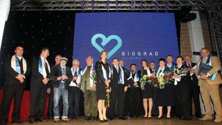 Grad Biograd na moru odrzao je svecanu sjednicu na kojoj su urucene zahvalnice zasluznim gradjanima. Sjednici su nazocili i generali Ante Gotovina i Mladen Markac koji je proglasen za pocasnog gradjanina. Photo: Dino Stanin/PIXSELL