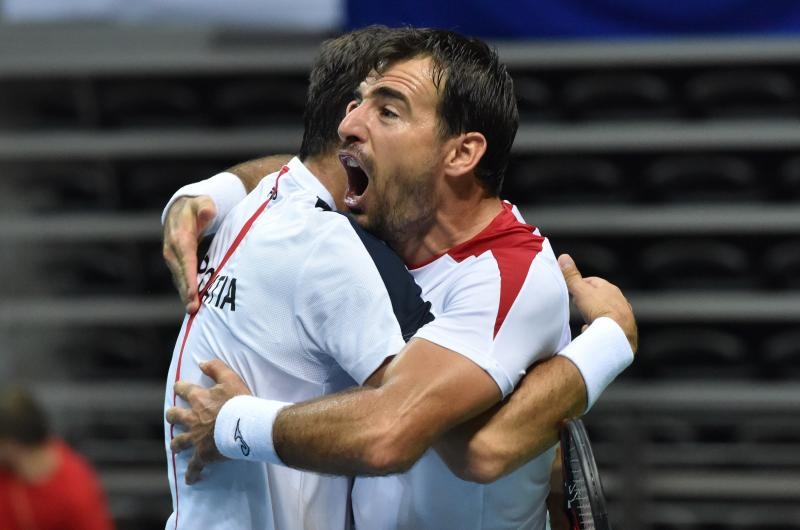 Davis Cup: Ivan Dodig/Marin Čilić – Nicolas Mahut/Pierre-Hugues Herbert 3-1. Photo. Hrvoje Jelavić/PIXSELL