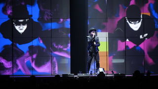 U KC Drazen Petrovic odrzan koncert legendarne grupe Pet Shop Boys. Na slici: Pet Shop Boys. Foto: Sime Sokota / CROPIX
