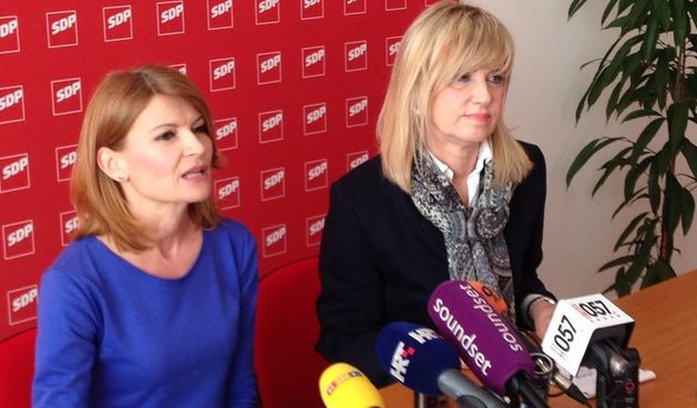 Sabina Glasovac i Ingrid Antičević-Marinović. Foto: Vladimir Šetka/Radio Zadar