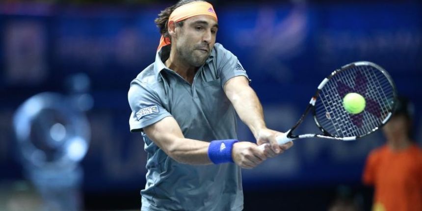 06.02.2015., Dom sportova, Zagreb – 10. ATP turnir PBZ Zagreb Indoors 2015, cetvrtfinale, Marcos Baghdatis (Cip) – Mikhail Youzhny (Rus). Photo: Sanjin Strukic/PIXSELL 06.02.2015., Dom sportova, Zagreb – 10. ATP turnir PBZ Zagreb Indoors 2015, cetvrtfinale, Marcos Baghdatis (Cip) – Mikhail Youzhny (Rus). Photo: Sanjin Strukic/PIXSELL
