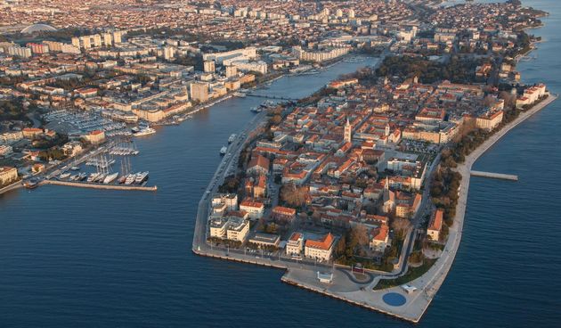 Zadar iz zraka, panorama Zadra