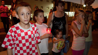 Bili Brig kod Ošk. Zadarski otoci: Svečanost imenovanja trga po D.T. Gavranu, foto: Darko Belančić