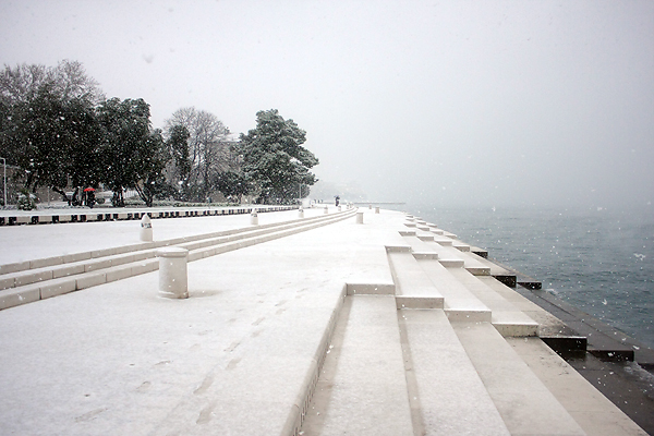 Snijeg u Zadru, 17. prosinca 2009, Foto: Saša Čuka