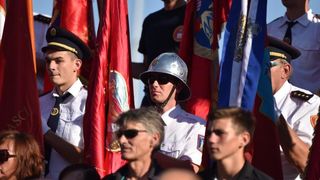 Vodice: Mimohodom vatrogasaca započelo obilježavanje 9. obljetnice kornatske tragedije. Photo: Hrvoje Jelavić/PIXSELL Vodice: Mimohodom vatrogasaca započelo obilježavanje 9. obljetnice kornatske tragedije. Photo: Hrvoje Jelavić/PIXSELL