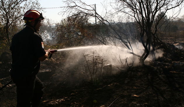 Zadar, 240811.
Iza 15 sati izbio je pozar u mjestu Smokovic pored Zadra koji su vatrogasci brzo ugasili.
Foto : Vladimir Ivanov / CROPIX