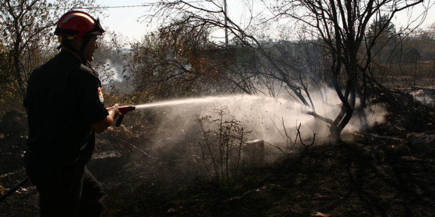 Zadar, 240811.
Iza 15 sati izbio je pozar u mjestu Smokovic pored Zadra koji su vatrogasci brzo ugasili.
Foto : Vladimir Ivanov / CROPIX