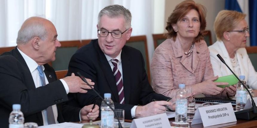 Aleksandar Tolnauer, Branko Hrvatin, Vesna Fabijancic Krizanic, Ana Lovrin. Photo: Patrik Macek/PIXSELL Aleksandar Tolnauer, Branko Hrvatin, Vesna Fabijancic Krizanic, Ana Lovrin. Photo: Patrik Macek/PIXSELL