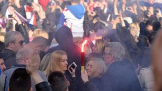 Brončani kauboji svečano dočekani na Trgu bana Josipa Jelačića. Foto: Goran Stanzl/PIXSELL
