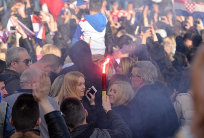 Brončani kauboji svečano dočekani na Trgu bana Josipa Jelačića. Foto: Goran Stanzl/PIXSELL