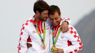 Rioe de Janeiro. Olimpijski prvaci u klasi 470, Šime Fantela i Igor Marenić. Photo. Igor Kralj/PIXSELL Rioe de Janeiro. Olimpijski prvaci u klasi 470, Šime Fantela i Igor Marenić. Photo. Igor Kralj/PIXSELL