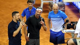Agassi, Ferrero i Ivanišević odigrali egizibiciju u Umagu. Photo: Slavko Midzor/PIXSELL Agassi, Ferrero i Ivanišević odigrali egizibiciju u Umagu. Photo: Slavko Midzor/PIXSELL