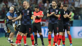 Niznji Novgorod, Rusija – Svjetsko nogometno prvenstvo 2018., osmina finala, Hrvatska – Danska 4-3 (1-1, 1-1).