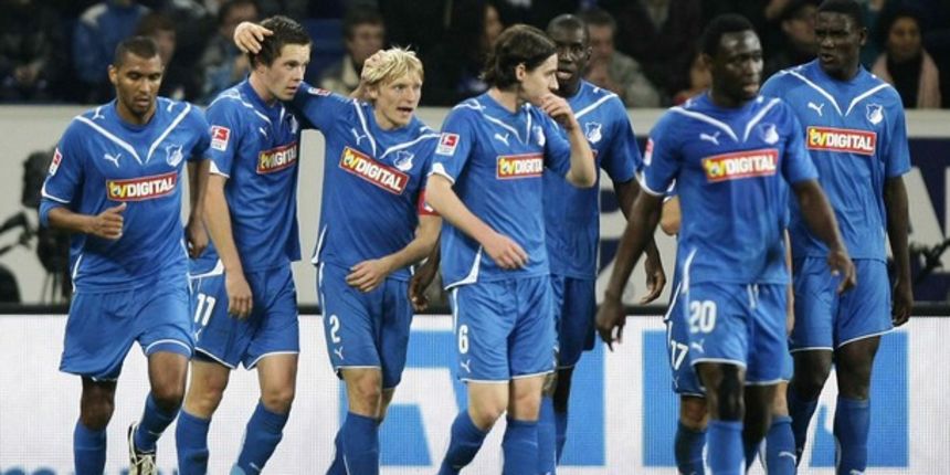 TSG Hoffenheim Gylfi Sigurdsson celebrates a goal with Andreas Beck // Reuters TSG Hoffenheim Gylfi Sigurdsson celebrates a goal with Andreas Beck // Reuters