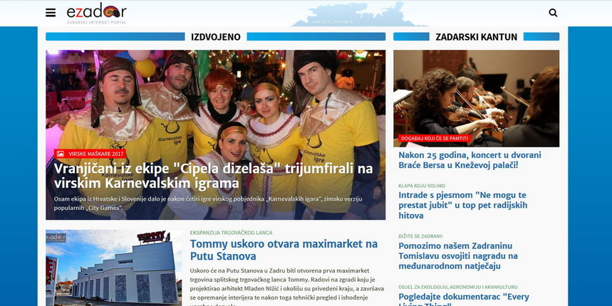 Naslovnica eZadar Naslovnica eZadar