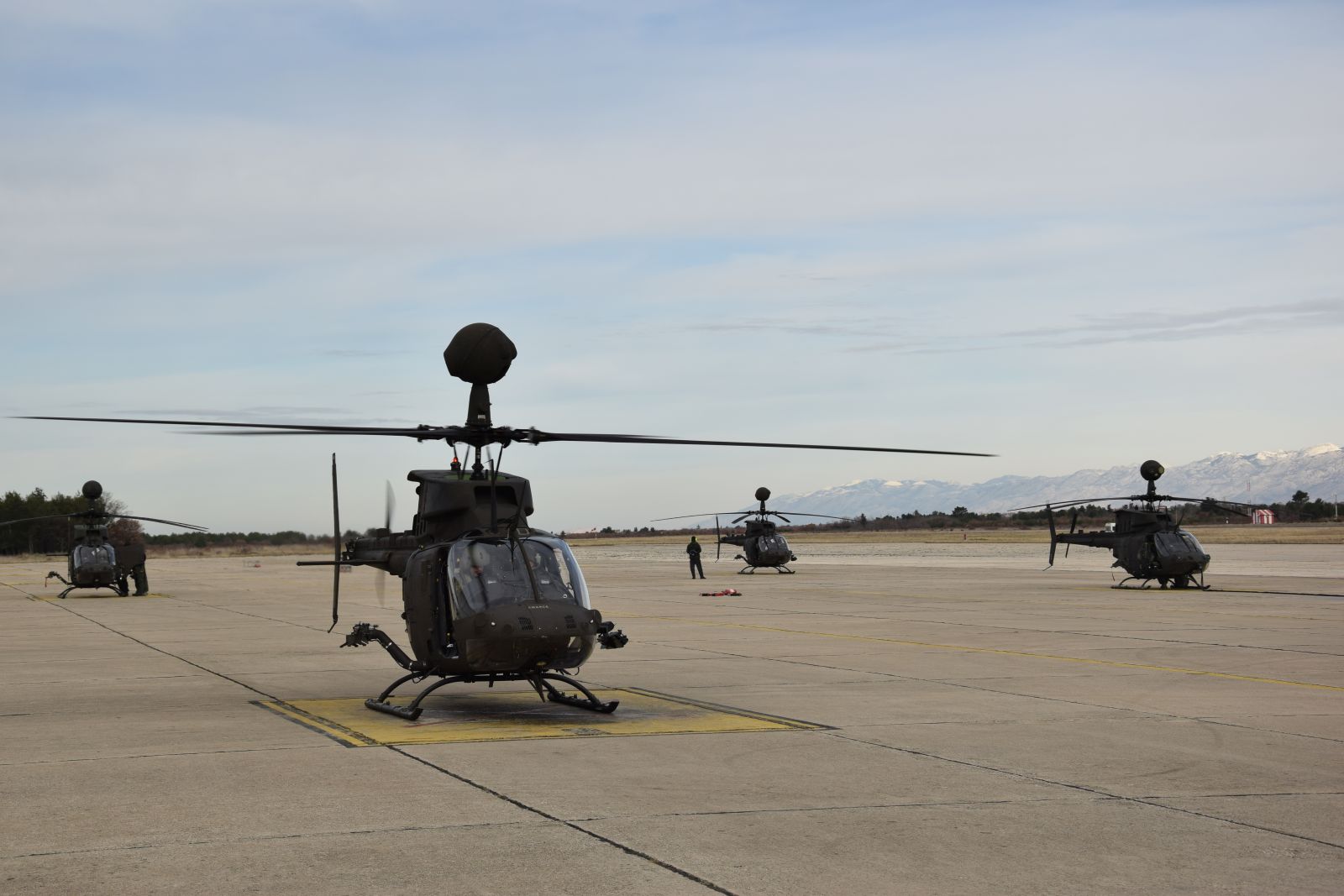 Letačka obuka nove skupine pilota na Kiowama