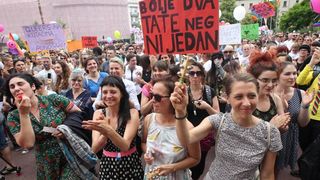 Održan je XV Zagreb Pride pod motom Još Hrvatska ni propala. Photo: PIXSELL Održan je XV Zagreb Pride pod motom Još Hrvatska ni propala. Photo: PIXSELL