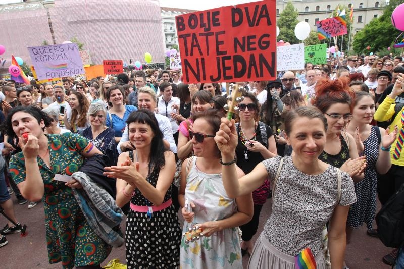 Održan je XV Zagreb Pride pod motom Još Hrvatska ni propala. Photo: PIXSELL Održan je XV Zagreb Pride pod motom Još Hrvatska ni propala. Photo: PIXSELL