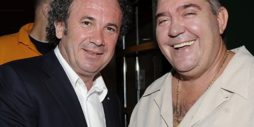 Split, 040709.
Finalna vecer 49. festivala zabavne glazbe na Prokurativama u Splitu.
Na slici: splitski gradonacelnik Zeljko Kerum i Vinko Coce.
Foto: Jadran Babic / CROPIX Split, 040709.
Finalna vecer 49. festivala zabavne glazbe na Prokurativama u Splitu.
Na slici: splitski gradonacelnik Zeljko Kerum i Vinko Coce.
Foto: Jadran Babic / CROPIX