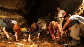 Zadar, 060712.
Predstavljanje novih arheoloskih nalaza iz spilje neandertalaca iz srednjeg paleolitika. Spilja se nalazi u kanjonu ispod utvrde Klicevica u blizini Benkovca. Arheolozi su pronasli ostatke alata kojima su se sluzili neandertalci prije 40 ti