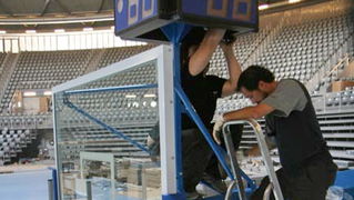 Podizanje semafora u novoj dvorani SC Visnjik Podizanje semafora u novoj dvorani SC Visnjik