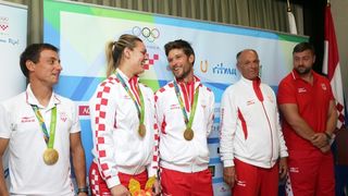 Hrvatski olimpijci svečano dočekani na Plesu. Sandra Perković, Šime Fantela, Igor Marenić, Tonči Stipanović. Photo: Luak Sanzl/PPIXSELL Hrvatski olimpijci svečano dočekani na Plesu. Sandra Perković, Šime Fantela, Igor Marenić, Tonči Stipanović. Photo: Luak Sanzl/PPIXSELL